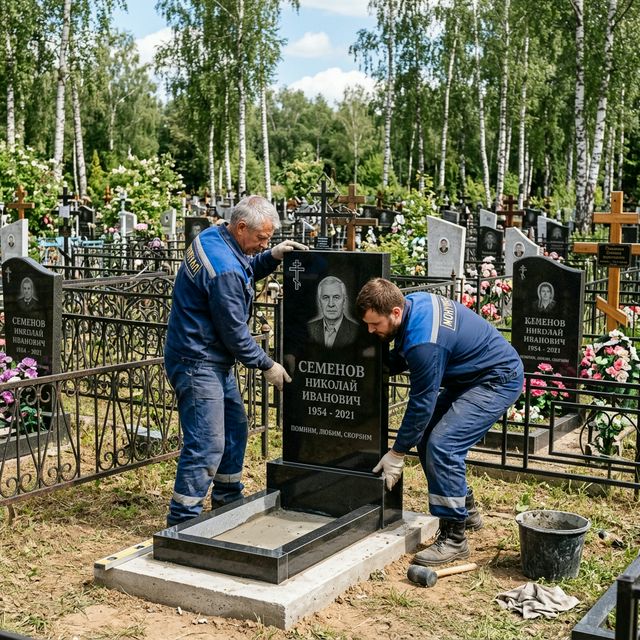 Установка памятников